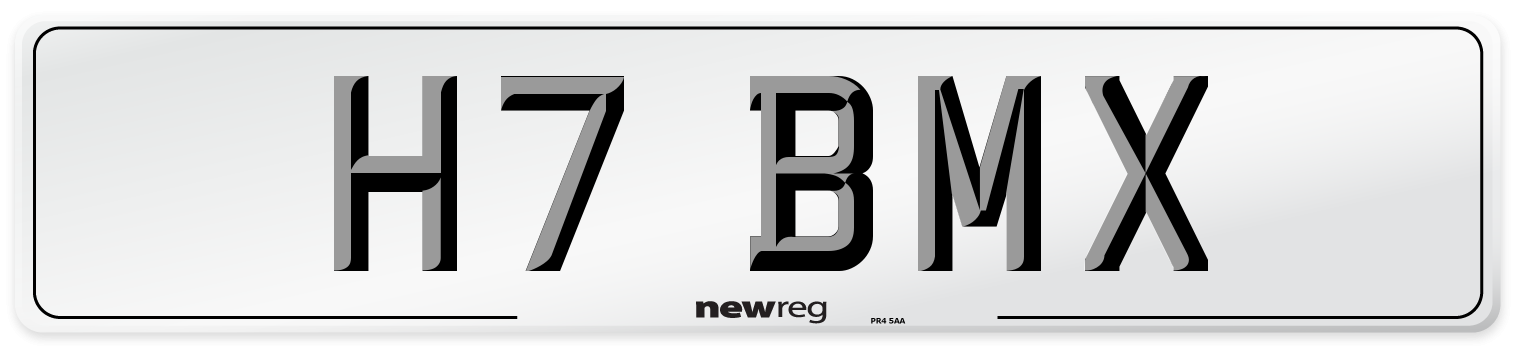 H7 BMX Number Plate from New Reg